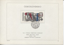 Tschechoslowakei # 1992 Ersttagsblatt Pariser Kommune - Covers & Documents