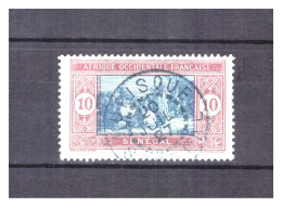 SENEGAL  .  N° 74   .  10 C     OBLITERATION  CENTRALE  RUFISQUE  . SUPERBE . - Oblitérés