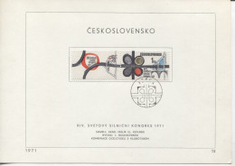 Tschechoslowakei # 2020 Ersttagsblatt Straßenbau Autobahnkreuz - Covers & Documents