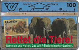 Austria - L&G - ANK028 - WWF-Elefanten - 106H - 06,1991, 100U, 8.000ex, Used - Austria