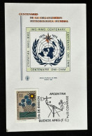 CM) 1974. ARGENTINA. METEOROLOGICAL PAINTING. FDC. CENTENARY OF THE WORLD METEOROLOGICAL ORGANIZATION. XF - Argentinië