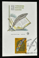 CM) 1973. ARGENTINA. FLAG FEATHER. FDC. VII LATIN NOTARY CONGRESS. XF - Argentinië