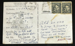 CM) 1967. UNITED STATES.  LINCOLN. POSTCARD. SENT FROM ARGENTINA. XF - Otros & Sin Clasificación