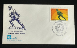 CM) 1987. ARGENTINA. SCULPTURE. FDC. 75TH ANNIVERSARY OF THE ARGENTINE AGRICULTURAL FEDERATION. XF - Argentinië