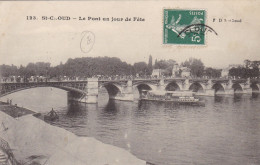 CPA, Saint Cloud, Le Pont Un Jour De Fête (pk89591) - Saint Cloud