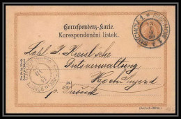 2093/ Autriche (Austria) Entier Stationery Carte Postale (postcard) Franz Joseph 2 Kr Smichow Prag 1899  - Other & Unclassified