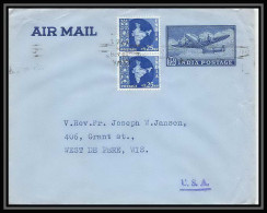 1901/ Inde (India) Entier Stationery Aerogramme Air Letter 90 Np Pour Usa  - Aerogramas