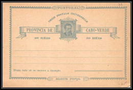1575/ Portugal Cabo Verde Entier Stationery Carte Postale (postcard) 1885 King Luiz 30 Reis Vert 3b Neuf Tb - Cape Verde