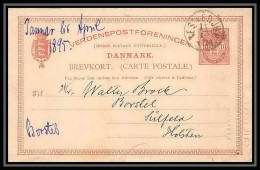 3143/ Danemark (Denmark) Entier Stationery Carte Postale (postcard) 1895 - Postal Stationery