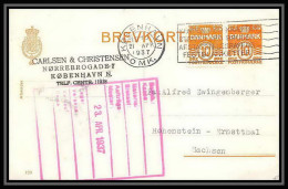 3121/ Danemark (Denmark) Entier Stationery Carte Postale (postcard) 1937 - Postal Stationery