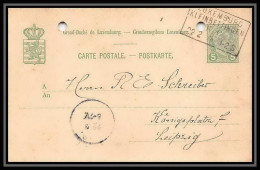 2965/ Luxembourg (luxemburg) Entier Stationery Carte Postale N°53 Pour Leipzig Allemagne (germany) 1903  - Entiers Postaux