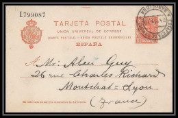 2646/ Espagne (spain) Entier Stationery Carte Postale (postcard) Pour Lyon France 1910 - 1850-1931