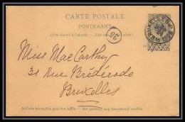 2356/ Belgique (Belgium) Entier Stationery Carte Postale (postcard) N°50 Bruxelles Cachet 25 Cercle  - Cartes Postales 1871-1909