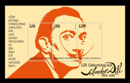 Liechtenstein 2024 Mih. 2129/31 (Bl.53) Surrealist Artist Salvador Dali MNH ** - Unused Stamps