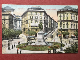 Cartolina - Genova - Piazza Corvetto - 1916 - Genova (Genoa)