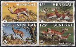 Senegal 1986 WWF Naturschutz Damagazelle 875/78 Postfrisch - Sénégal (1960-...)