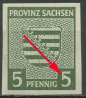 SBZ Provinz Sachsen 1945 Provinzwappen Mit Plattenfehler 68 X I Postfrisch - Altri & Non Classificati