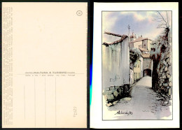 PORTUGAL COR 62870 - VISEU - RUA DA ARVORE  ILUSTRADOR AGUARELA  ROLANDO OLIVEIRA - Viseu