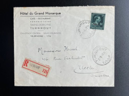 BELGIUM 1947 REGISTERED LETTER TURNHOUT TO BRUSSELS 28-05-1947 BELGIE BELGIQUE RECOMMANDE - Lettres & Documents