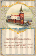 R163167 Greetings. Good Wishes For Xmas. Church. 1924 - Wereld