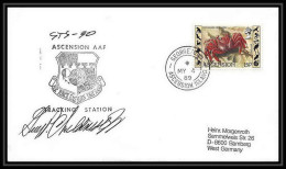 5455/ Espace (space) Lettre (cover) 4/5/1989 Signé (signed) Sts 30 Eorgetown Esatern Test Range Aaf Ascension Island - Africa