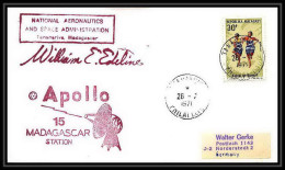 6183/ Espace (space) Lettre (cover) 20/7/1971 Signé (signed Autograph) Apollo 15 Madagascar (malagasy) - Africa