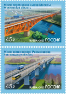 Russia. 2023. Architectural Structures. Bridges (MNH OG **) Set Of 2 Stamps - Unused Stamps