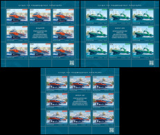 Russia. 2023. Hydrofoil Vessels Of The New Generation (MNH OG **) Set Of  M/S - Nuovi