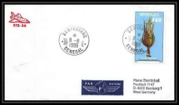 9806/ Espace (space Raumfahrt) Lettre (cover Briefe) 8/8/1989 Sts-38 Shuttle (navette) Sénégal - Africa