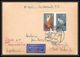 11217/ Lettre Cover Allemagne (germany DDR) Avion (plane Planes) Interflug 4/5/1967 Lyon Berlin Dubrovnik - Airplanes