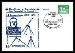 11641/ Espace (space Raumfahrt) Lettre Cover Konstantinow Geschichte Der Spoutnik Sputnik Allemagne (germany DDR) - Europa