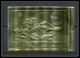 297 Sharjah N°1060 B Espace Space Apollo 17 OR Gold Stamps Non Dentelé Imperf Lollini 5640 Sha 12a - Asia