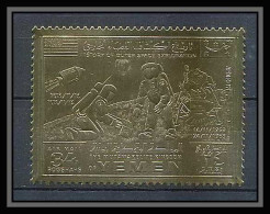 272 Yemen Royaume (kingdom) OR Gold Stamps Espace Space Apollo 12 Lollini 4850 Yem 33 - Azië