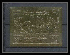 273 Yemen Royaume (kingdom) Non Dentelé Imperf OR Gold Stamps Espace Space Apollo 12 Lollini 4850 Yem 33a - Azië