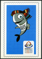 Anchovy Fish | Logo Of 11. European Youth Oympic Festival, Trabzon 2011, Unused VF Postcard - Poissons Et Crustacés
