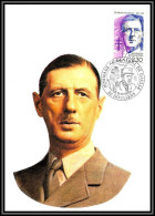 363 Charles De Gaulle - CARTE Carte Maximum (card) N°2634 1990 DOULLENS - 1990-1999