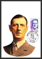 369 Charles De Gaulle - CARTE Carte Maximum (card) N°2634 1990 LILLE - 1990-1999