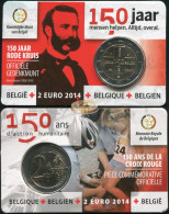 Belgium 2 Euro Coin. 2014 (BU. Bi-Metallic. CoinCard) 150 Years Belgium Red Cross - Belgium