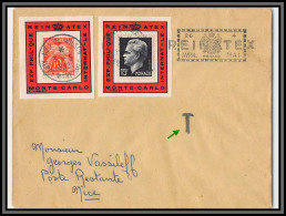 74946 N°367 Raigner III France Taxé N°86 Cachet Arrivée Nice Vignette REINATEX 1952 Porte Timbre Lettre Monaco - 1859-1959 Covers & Documents