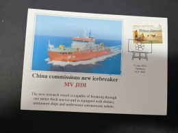 14-7-2024 (42) China Commissions New Icebreaker MV JIDI  (with AAT Stamp) - Other (Sea)