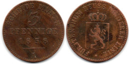 MA 32182 / Reus Schleiz 3 Pfennig 1858 A TB+ - Monetary/Of Necessity