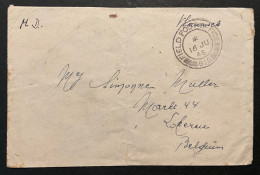 Letter FIELD POST OFFICE 6/6 To Lokeren (Belgium) - 16 JU 45 - Manuscript “MD” - Guerre 40-45 (Lettres & Documents)