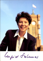 CPA Politikerin Ingrid Stahmer, Portrait, Autogramm - Figuren