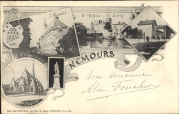 CPA Nemours Seine-et-Marne, Hospiz, Schloss, Bahnhof, Kirche - Autres & Non Classés