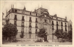 CPA Dijon Côte D'Or, Boulevard Thiers, Lycee Carnot - Autres & Non Classés