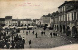 CPA Mauvezin Gers, Place Du Marché - Altri & Non Classificati