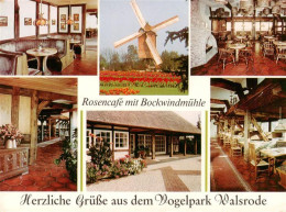 73920008 Walsrode Lueneburger Heide Rosencafe Mit Bockwindmuehle Gastraeume - Walsrode