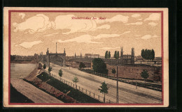 AK Kehl A. Rh., Rheinbrücken Mit Stadtblick  - Kehl