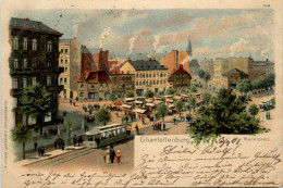 Charlottenburg - Marktplatz - Litho - Charlottenburg