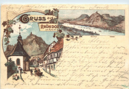 Gruss Aus Rhöndorf Am Rhein - Litho - Bad Honnef - Bad Honnef